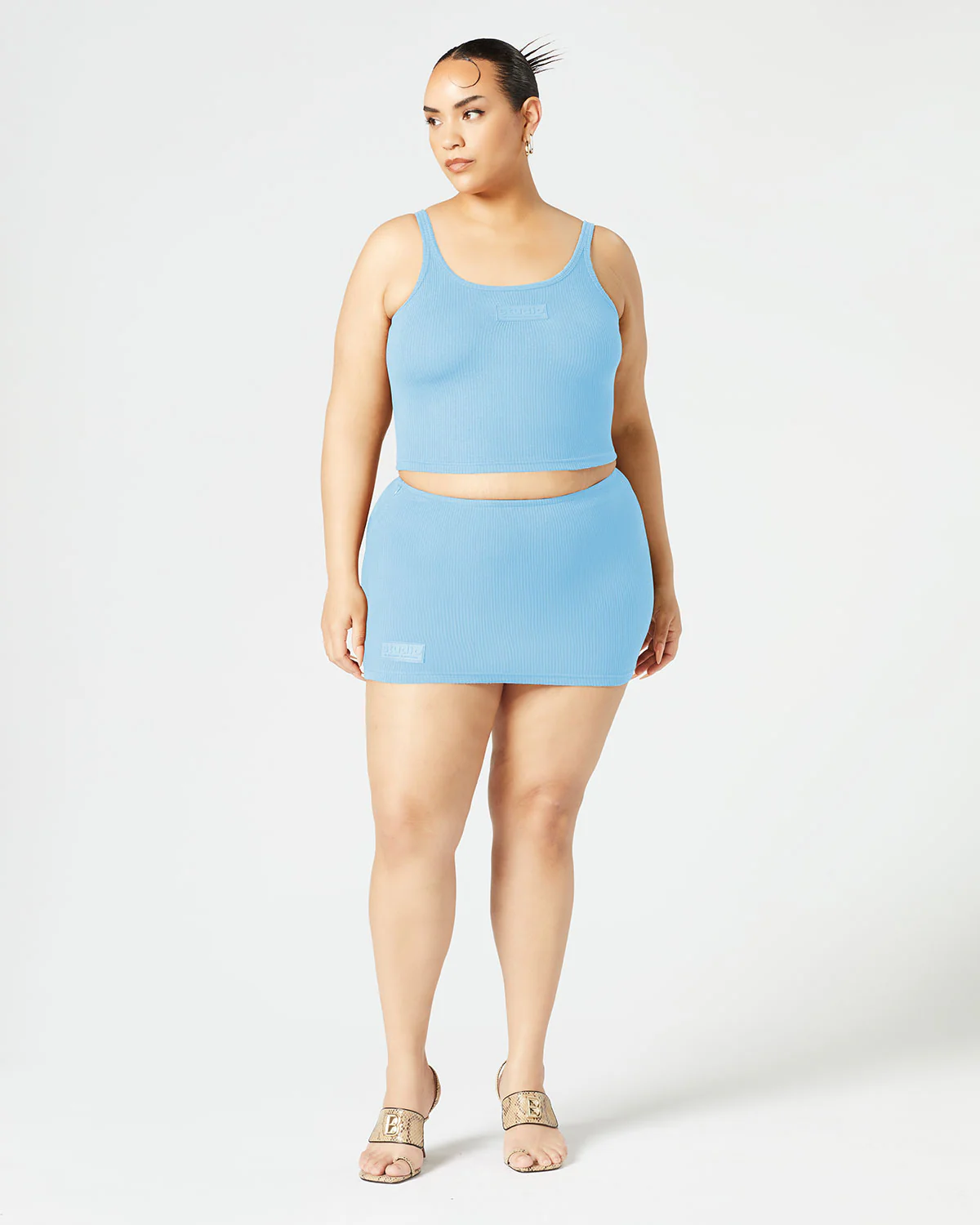 Ribbed Mid Rise Skirt - Image 3